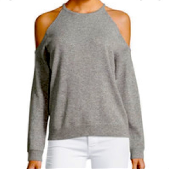 Theory Toleema B Cold Shoulder Cashmere Sweater - Picture 1 of 5